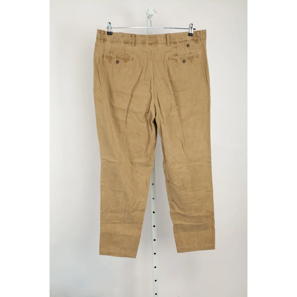 The Territory Ahead Pants Men 40 Actual 38x30 Beige Comfort Wash Pant Flat Front
